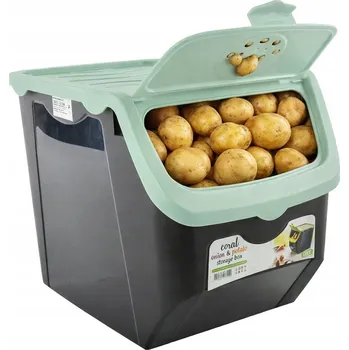 Dóza na potraviny Nádoba na brambory, cibuli, zeleninu a ovoce 12L s ventilací, organizér