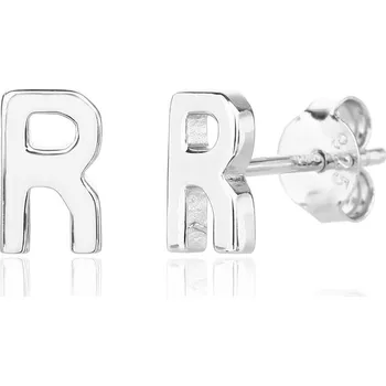 Náušnice Bealio BEALIO 13985 Stříbrné náušnice PÍSMENO R 03-13985-4087