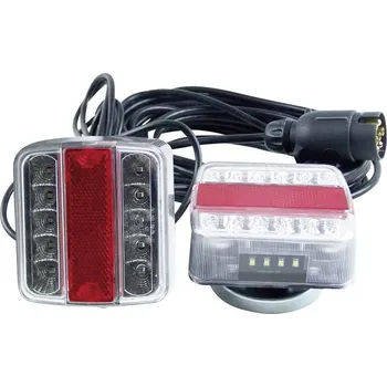 Přívěs k motorovému vozidlu Berger a Schröter sada osvětlení 13pólové blinkr, brzdové světlo, osvětlení SPZ, zadní světla vpravo, vlevo 12 V transparentní čiré sklo, vč. magnetického