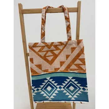 B.E.S. - Petrovice, s.r.o. Látková taška - 37x40 cm - flanel Aztec spirit - etnic terra