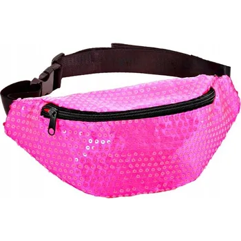 Cekinová ledvinka růžová neonová retro 80. léta