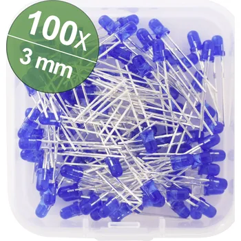 Dioda Quadrios sada LED modrá 3 mm 20 mA 3.0 V