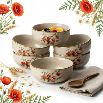 Talíř Hluboký talíř na polévku Sokomedica POLNÍ KVĚTY VLČÍ MÁKY 16 cm