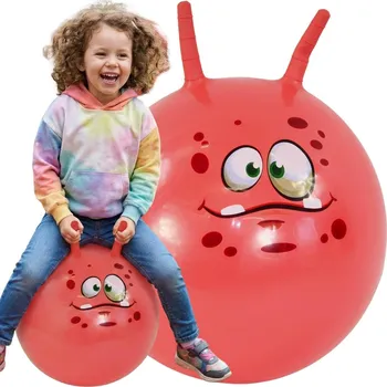 Dětský míč Míč na skákání s rohy 45 cm růžový