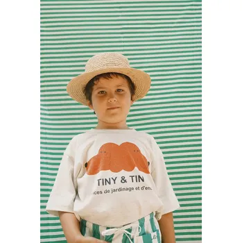 Chlapecké tričko Dětské bavlněné tričko Tinycottons TINY&TINY GRAPHIC TEE SS26.063 bílá 00X, vel. 104