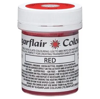 Čokoláda Sugarflair čokoládová barva ČERVENÁ 35g