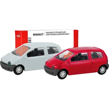 Modelová železnice Herpa 012218-007 H0 model osobního automobilu Renault Twingo, Vermüo Vivo a Jaune Vanille