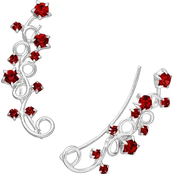 Náušnice Stříbrné náušnice BETSY Red Ag 925/1000