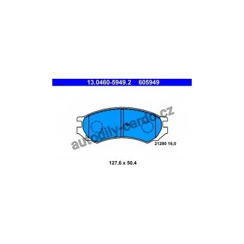 Autodíl Sada brzdových destiček ATE 13.0460-5949 (AT 605949) - NISSAN