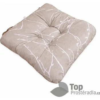 Podsedák Sedák s provázky na uchycení 40x40 Větvička béžová