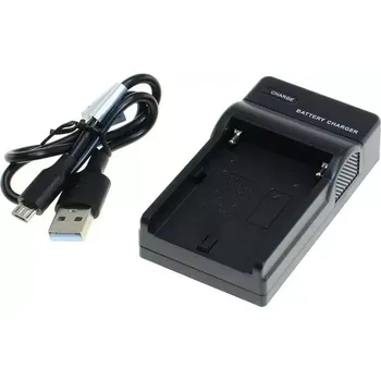 VHBW Nabíječka baterie SONY NP-FM50, NP-FM70, NP-FM90 se vstupem micro USB - flexibilní, určená pro digitální videokamery a fotoaparáty, nahrazuje originál