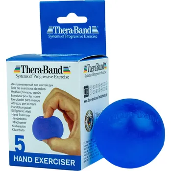 Thera-Band Hand Exerciser - posilovač rukou gelová kulička, modrá - tvrdá