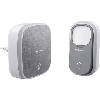 Domovní zvonek Thomson 513133 bezdrátový zvonek kompletní sada bezbateriový, se jmenovkou
