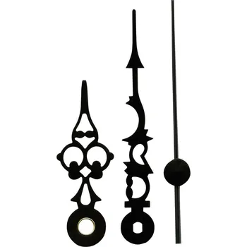 Hodiny sada hodinových ručiček Antik hliník černá štěrbina