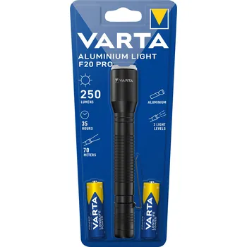 Svítilna Svítilna VARTA Aluminium Light F20 Pro vč.2R6 16607
