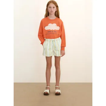 Chlapecká mikina Dětská bavlněná mikina Tinycottons TINY&TINY GRAPHIC SWEATSHIRT SS26.156 oranžová 22X, vel. 128