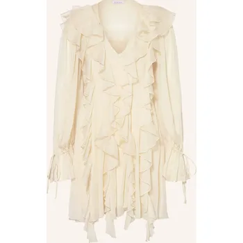 Dámské šaty Mrs & Hugs Dámské Šaty S Volány, krémová, 36