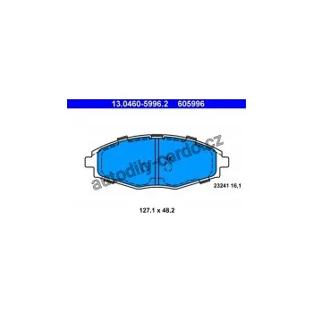 Autodíl Sada brzdových destiček ATE 13.0460-5996 (AT 605996) - CHEVROLET, DAEWOO