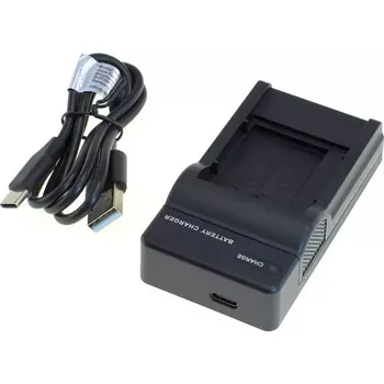 Poluz Nabíječka Panasonic CGA-S005, CGA-S007, CGA-S008 s USB konektorem a tím flexibilní ve zdroji, určena pro digitální fotoaparáty, nahrazuje originál