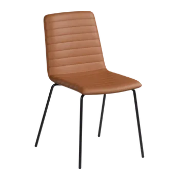 ARCA MEET BLACK, židle konferenční, ekologická kůže cappuccino