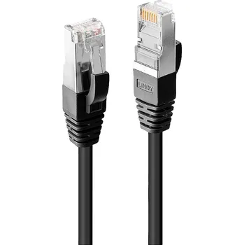 Datový kabel LINDY 45609 RJ45 síťové kabely, propojovací kabely CAT 6 S/FTP 20.00 m černá 1 ks
