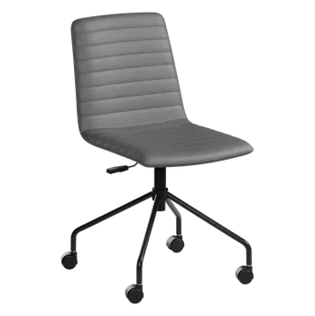 ARCA MOVE BLACK, židle kancelářská, ekologická kůže šedá