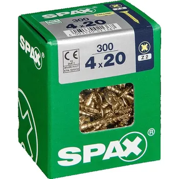 Vrut Spax Yellox Univerzální vrut, ø 4 × 20 mm, drážka: PZ 2, 300 ks&nbsp;4081020400207