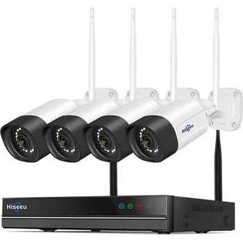 IP kamera Hiseeu WiFi 5MP 10CH NVR Bezpečnostní kamerový systém, IP66, bez HDD