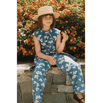 Chlapecké kalhoty Dětské rifle Tinycottons BLOSSOMS DENIM JEANS SS26.334 modrá 55X, vel. 92