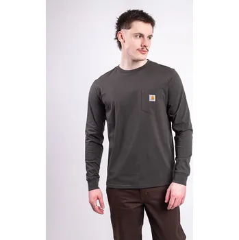 Pánské tričko Carhartt WIP L/S Pocket T-Shirt Oxide Green M