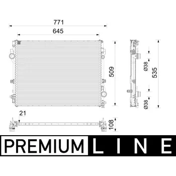 Motor automobilu Chladič vody pro motor MAHLE ORIGINAL CR 2777 000P