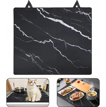 Obraz MATA OSŁONA 62X53 CM NA VARNOU DESKU INDUKČNÍ OCHRANNÁ PODLOŽKA ČERNÁ