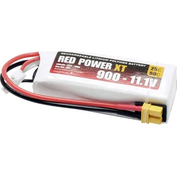 RC vybavení Red Power 15409 akupack Li-Pol (modelářství), 11.1 V, 900 mAh, 25 C, Softcase, XT30