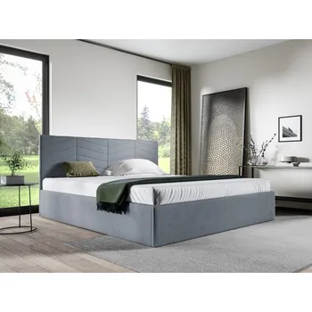 Postel Eka Čalouněná postel ANNA 90x200 cm Barva látky Trinity: (2324) Rubínová, Úložný prostor: Bez úložného prostoru