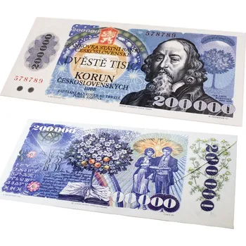 Čokoláda Fikar Čokoládová Bankovka 200.000 Kčs 60g