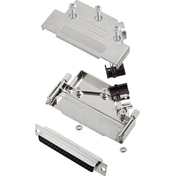 encitech D45PK-M-37-DBS-K 6355-0009-14 sada D-SUB zásuvková lišta 45 ° Pólů: 37 pájecí kalíšek 1 sada
