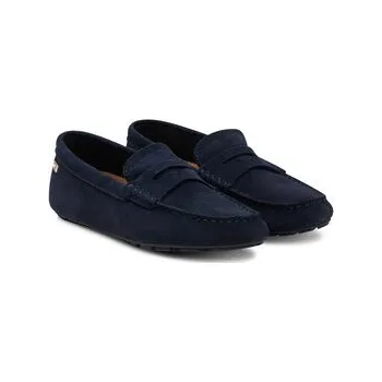 Dámské mokasíny Mokasíny Tommy Hilfiger Flag Soft Suede Driver Loafer FW0FW08558 Tmavomodrá 38