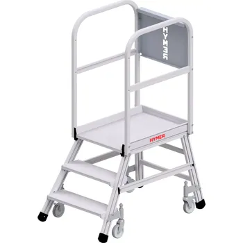 Schůdek Pojízdná hliníková plošina HYMER 3 nášlapy