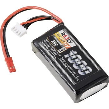 RC vybavení Reely RE-7845957 akupack Li-Pol (modelářství), 11.1 V, 1000 mAh, články 3, 25 C, Softcase, BEC
