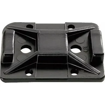 Stahovací páska Šroubovatelná/samolepicí upevňovací patka MB, TY HellermannTyton TY8G1S-W-C1 černá