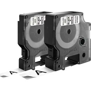 Kotouček do pokladny a tiskárny štítků DYMO 45013 plus 45803 páska do štítkovače sada 2 ks Barva pásky: bílá Barva písma: černá 12 mm, 19 mm 7 m