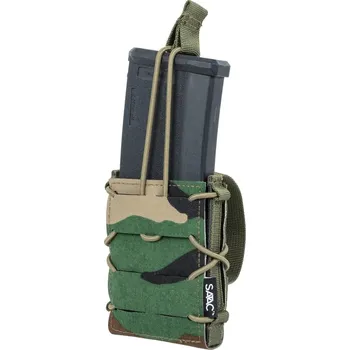 Airsoft SATAC SATAC otevřená MOLLE sumka na zásobník M4 / AK - Woodland