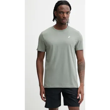 Pánské tričko Tréninkové tričko Asics SPIRAL EMBROIDERY 2031F458 zelená 91X, vel. S