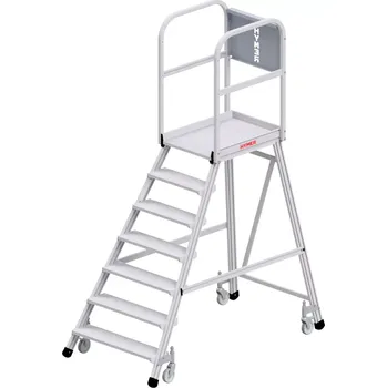 Schůdek Pojízdná hliníková plošina HYMER 7 nášlapů