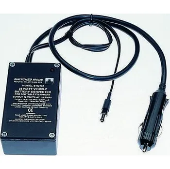 Měnič napětí Nabíječka notebooku do auta, vstupní: 12V dc, výstup: 18V dc, 2A