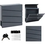 ModernHome Moderní schránka na dopisy z pozinkované oceli, antracit