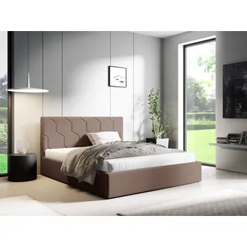 Postel Eka Čalouněná postel MEDOX 140x200 cm Barva látky Trinity: (2312) Zelená, Úložný prostor: Bez úložného prostoru