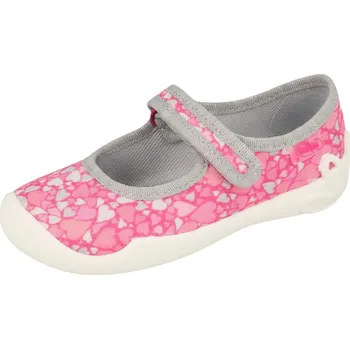 Dívčí baleríny Dívčí baleríny růžové srdíčka Befado 114Y476