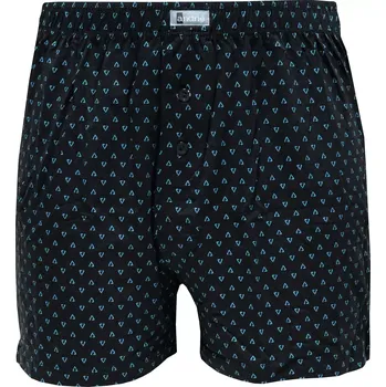 Trenýrky Pánské bambusové trenky s moderním vzorem Andrie PS 5961 černá velikost 3XL