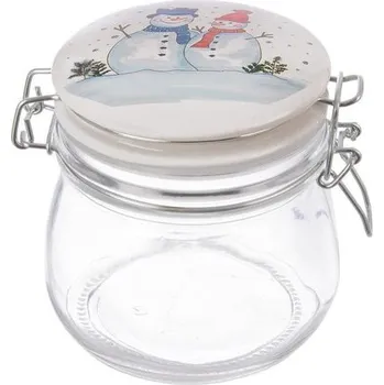 Dóza na potraviny Dóza s klipovým uzávěrem SNĚHULÁK 0,5 l